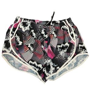 NWOT Calvin Klein Running Shorts Geo Shift Berry Patten Women XL